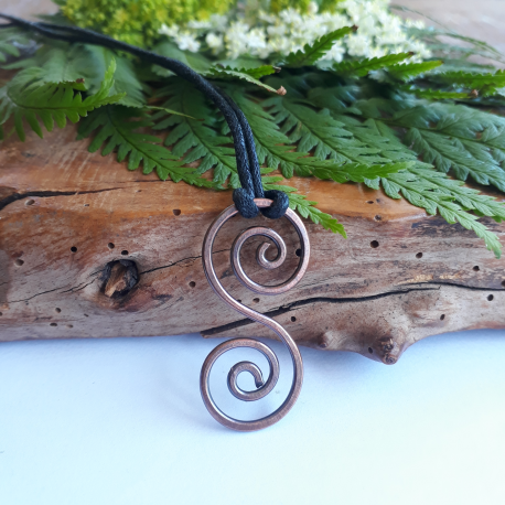 Copper Celtic Spiral Pendant