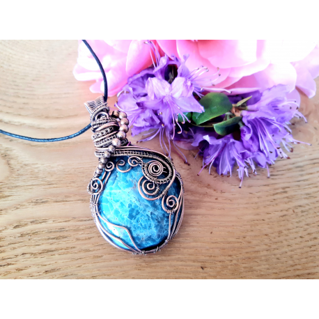 Apatite Copper Wire Wrap Pendant
