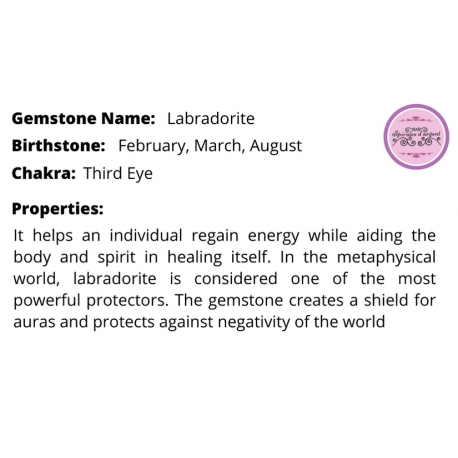 Labradorite Stone Copper Wire Wrap Pendant