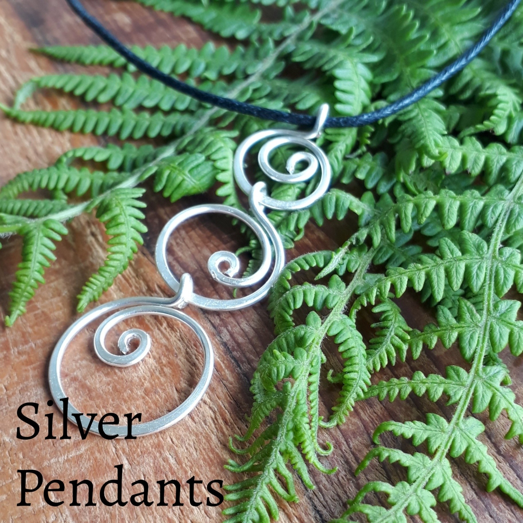 Silver Spiral Pendants