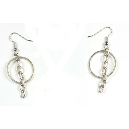 Earrings - light catcher, sterling silver, 18mm diameter