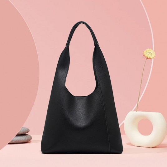 Slouchy Hobo Bag for Women Magnetic Closure Top Handle Handbag PU Leather Solid Hobo Bag for Work Travel