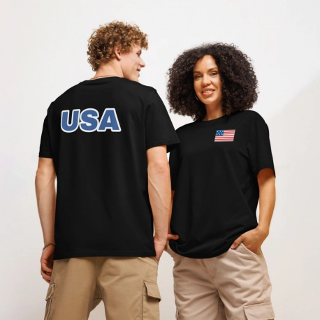 Unisex organic ribbed neck t-shirt