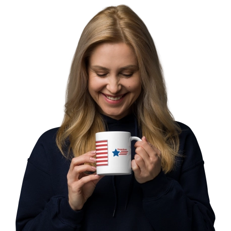 White glossy mug