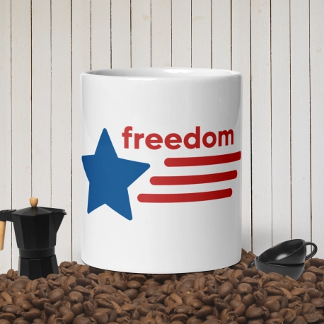 White glossy mug