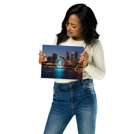 Seattle Glossy Metal Print (in)