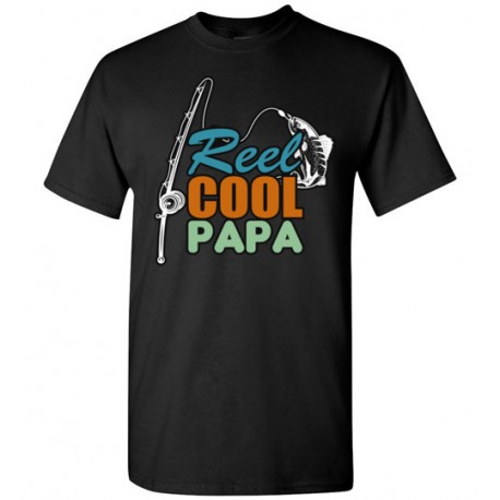 Reel Cool Papa Fishing T-shirt Premium Cotton for Men