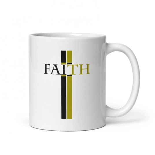 Inspirational Mug | Faith Cross Design