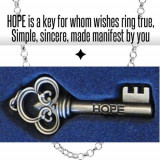 Engraved With Faith, Love, Hope, Peace, Dream & Success Inspirational Keys Pendants Necklace