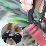 High Quality 5 In 1 Outdoor Survival Steel Camping Climbing Multifunctional Knife Screwdriver Carabiner
