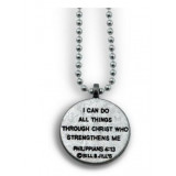 "I Can Do All Things Through Christ - Forgiven Jewelry Basketball Necklace