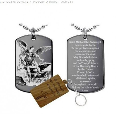 The archangel prayerMedalNecklace Stainless Steel  St Michael