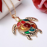 Tortoise Necklace & Pendant Drop Earrings For Ladies Girl Silver or Gold Plated