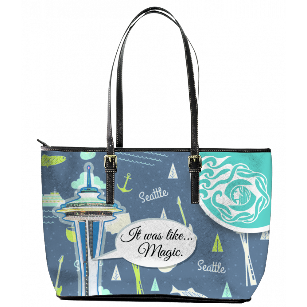 Seattle City Leather Tote Bag Small-Limited Edition-