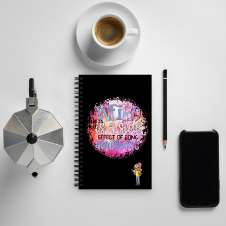 Side Effect of Awesome - Black Spiral notebook