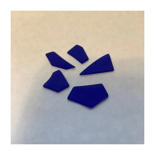 Dark Blue Transparent Tumbled 'Sea Glass'