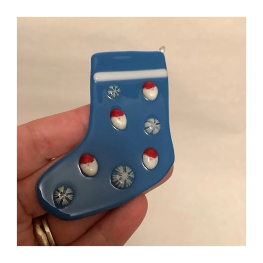 Christmas Stocking - Santa Snowflake