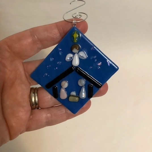 Nativity Scene - light blue