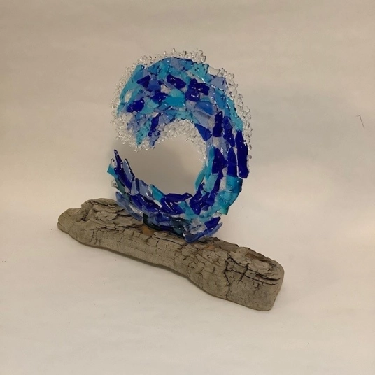 Wave Glass Sculpture