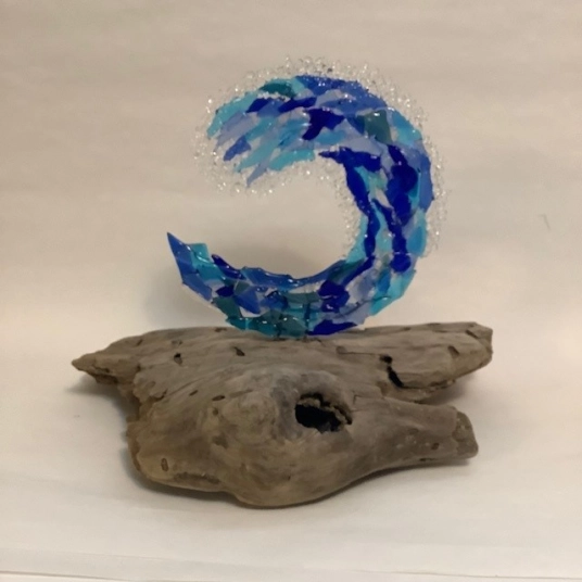 Wave Glass Sculpture