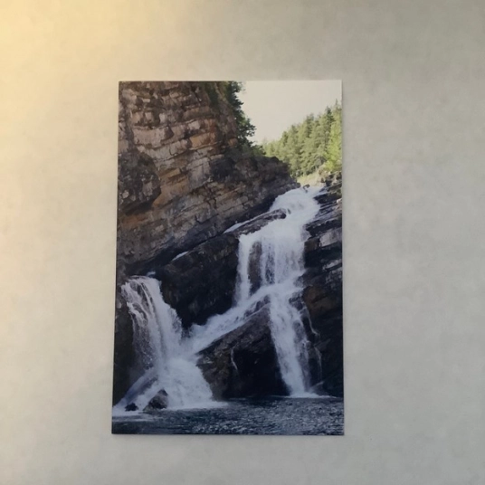 Cameron Waterfalls - Waterton National Park  Blank Greeting Card