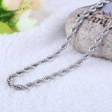 Silver Plated Twist Rope Chain