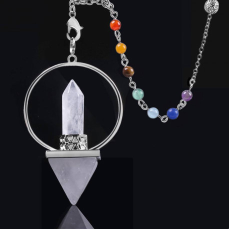 7 Chakra Reiki Natural Stone Pendulum