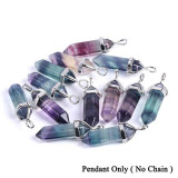 Natural Fluorite Point Pendant Necklace