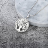 Tree of Life Silver Crystal Pendant Necklace
