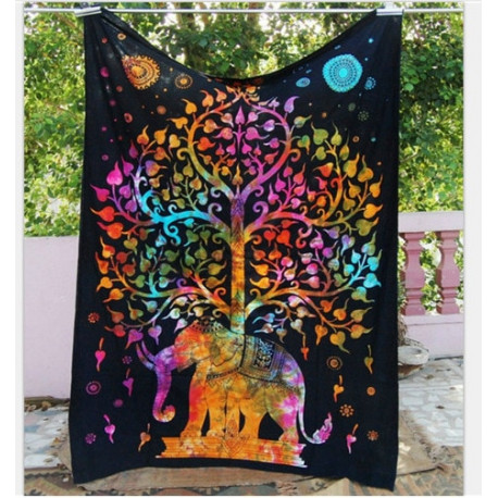 Chakra Elephant Mandala Tapestry