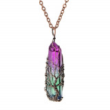 Tree of Life Quartz Crystal Healing Pendant Necklace
