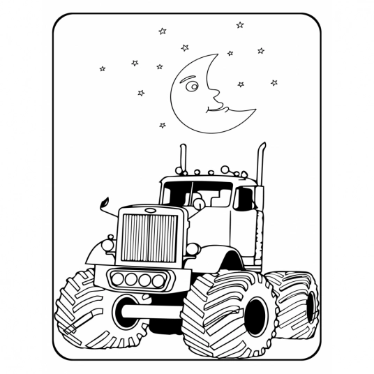 Truck Colouring Pages for Kids Vol- 2