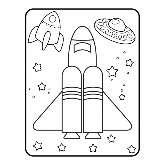 Space Colouring Pages for Kids Vol- 3