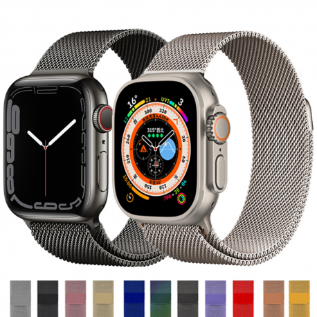 Milanese Loop Strap For Apple watch Band 44mm 40mm 45mm 41mm 49mm 42mm 38mm 45 mm correa bracelet iWatch series 3 6 se 7 8 ultra
