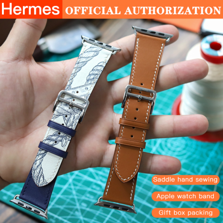 Apple watch iwatch8/7/6/5/4/3/2/3/1 generation advanced sense watchband, suitable for Hermes Apple Watch band pure hand sewing
