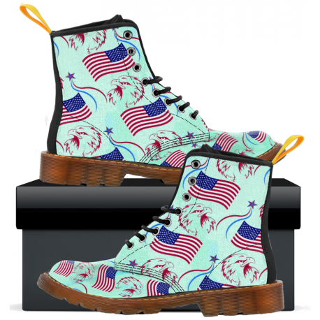 Patriotic Eagle flag - Kids Canvas Boots