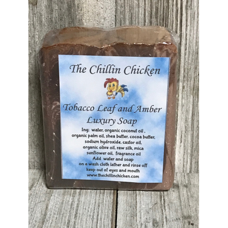 Tobacco Leaf and Amber Handmade Soap