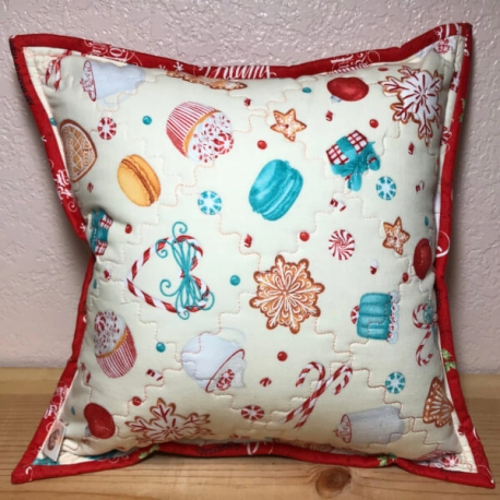 Holiday Sweet Memories Quilted Throw Pillow - 12