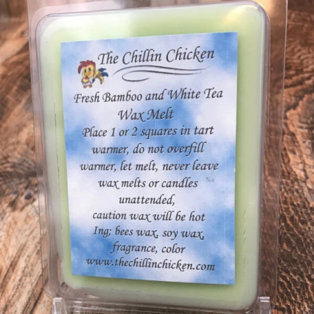 Fresh Bamboo In White Tea Wax Melt Morning Dew Inspired Refreshing Earthy Scent and Sweet White Tea Undertones