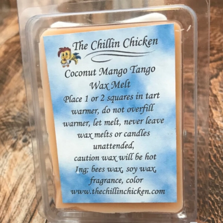 Coconut Mango Tango Wax Melt Refreshing Exotic Tropical Vacation in a Tropical Aroma Scented Wax Melt