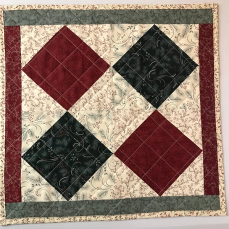 Quilted Christmas Table Topper Centerpiece for Holiday Dining Tables