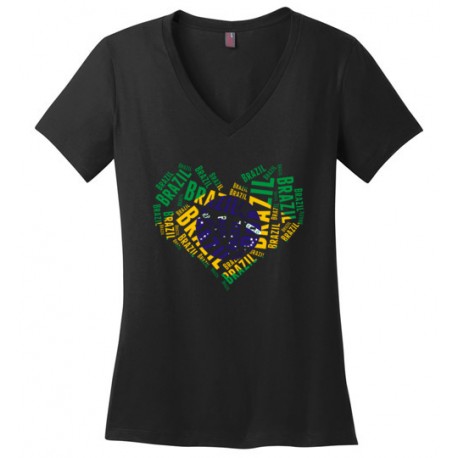 Heart Word Art Brazil T-shirts