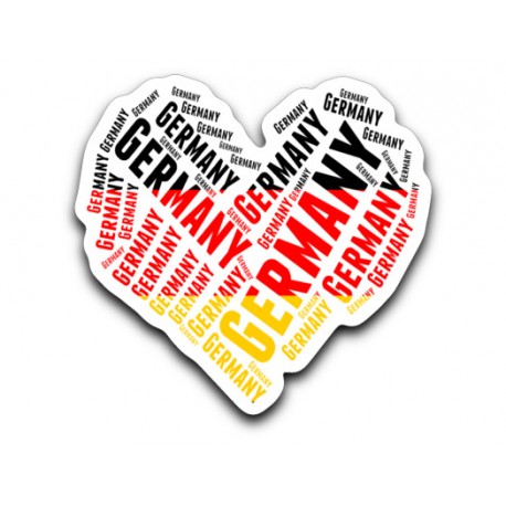 Heart Word Art Germany Stickers
