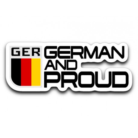 German and Proud Emblem Stickers
