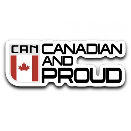Canadian and Proud Emblem Stickers