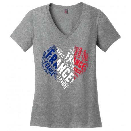 Heart Word Art France T-Shirt