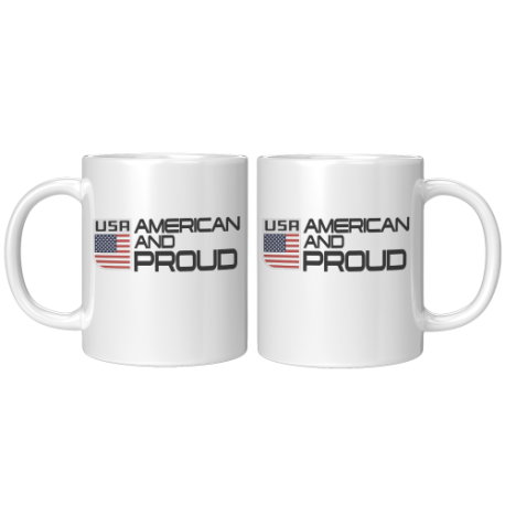 American and Proud Emblem Mugs