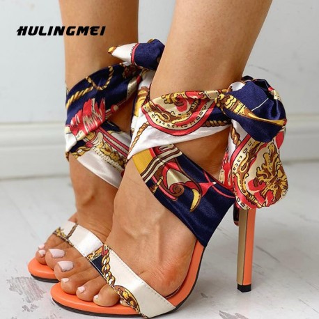 Sandalias Mujer F20151 (Designer Strap Heel Sandals)