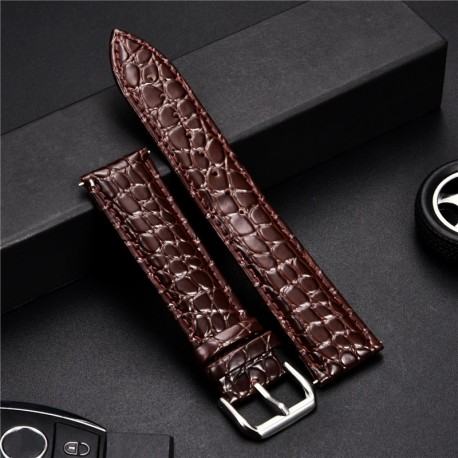 Soft Crocodile Leather Watchband 16mm 18mm 20mm 22mm 24mm