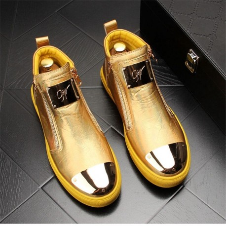 GOLD SNEAKER F20587 ( Luxury High Quality Men's Fashion Collection )